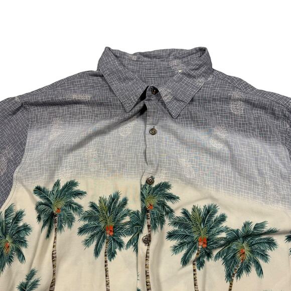Hawaiian Shirt for Men XXL Batik Bay Button Down Vintage‎ Rayon Summer Palm Tree - Picture 3 of 8